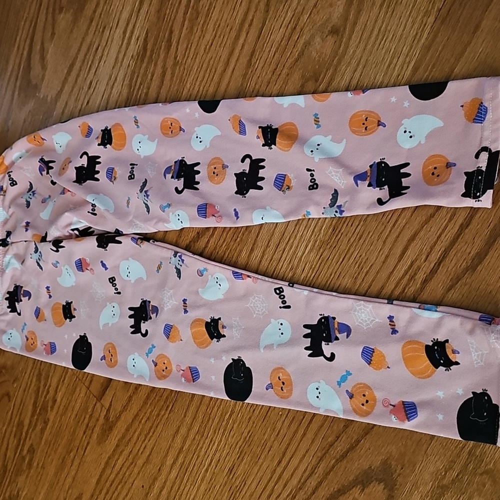 Ghost Print Black Leggings